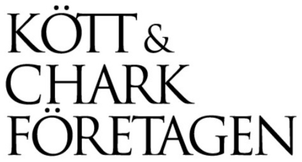 Logotyp med orden Kött & Charkföretagen i svart text
